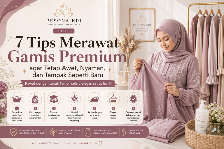 7 Tips Merawat Gamis Premium agar Tetap Awet, Nyaman, dan Tampak Seperti Baru